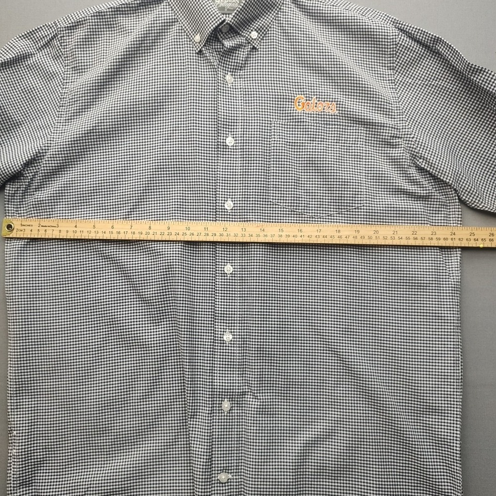Florida Gators Southern Collegiate Men's Blue Plaid Button Up ShirtLong Sleeve M - Picture 9 of 14